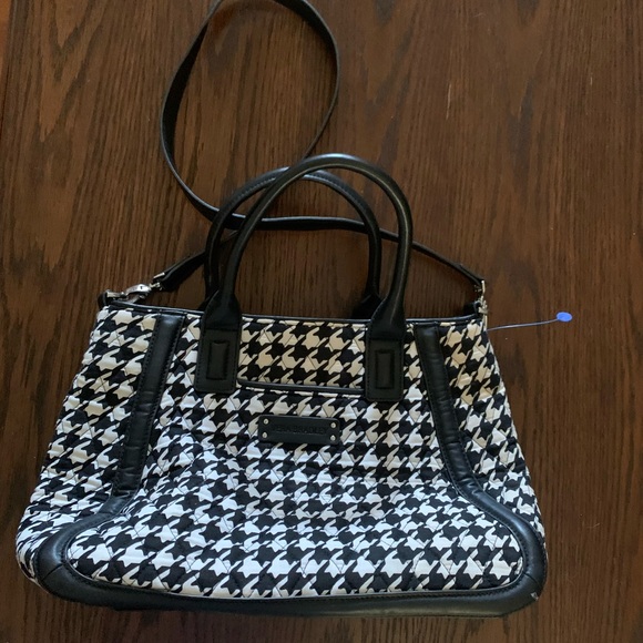 Vera Bradley purse 15 inches wide by 9 inches long Black and white checkered - Picture 1 of 4